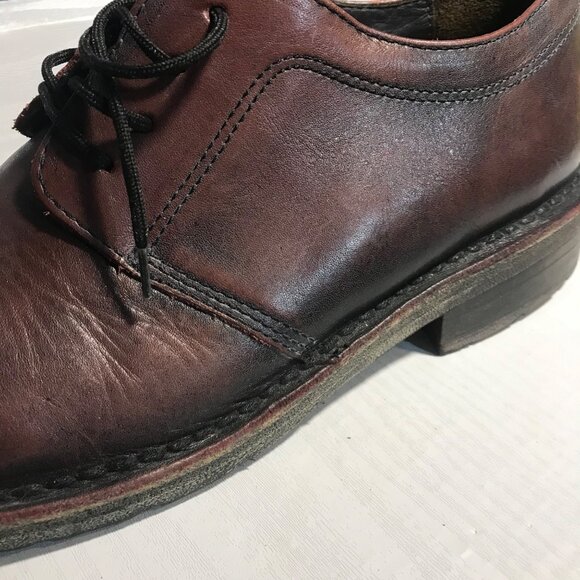 Bass Dress Shoes Fairmount  JD Series Mens Leather Burgandy Brown Size 9D Brazil - Picture 6 of 11